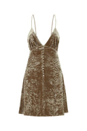 Saint Laurent Biscuit Velvet mini robe
