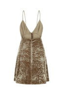 Saint Laurent Biscuit Velvet mini robe