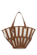 SAINT LAURENT TOW TONE CANVAS E CETTURA BASSA DELLA SCHEDA BEATRIX