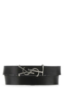 Saint Laurent Black Leather Opyum Bracelet