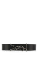 Saint Laurent Black Leather Opyum Bracelet