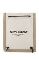 Saint Laurent Two Tone Canvas Universitã© Crossbody Bag