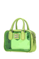 Miu Miu Green Leather And Pvc Mini Handbag