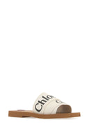 Chloe Sand Linen Woody Slippers