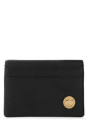 Porte-carte en cuir noir Versace