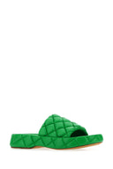 Bottega Veneta Grass Green Leather Padded Sandals
