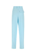 Bottega Veneta Pastel Light Blue Wool Wide Leg Pant