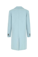Bottega Veneta Pastel Light Blue Tricotine Coat
