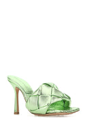 Bottega Veneta Light Green Nappa Leather Lido Sandals