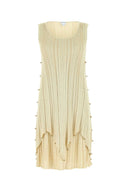 Bottega Veneta Gold Polyester Mischkleid