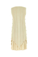 Bottega Veneta Gold Polyester Mischkleid
