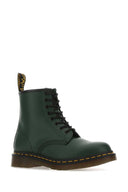 Dr Martens Bottle Green Leather 1460 Ankle Boots