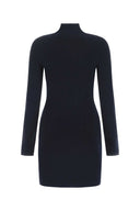 T por Alexander Wang Midnight Blue Stretch Viscose Blend Mini Vestido