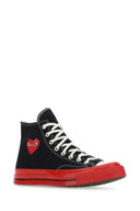 Comme Des Garcons Play Black Canvas Comme Des Garã§Ons X Converse Sneakers