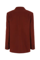 Quira Burgunder Wool Blazer