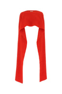 Quira rote Wolle Poncho