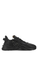 Fendi Multicolor Leather And Fabric Flow Sneakers