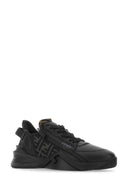 Fendi Multicolor Leather And Fabric Flow Sneakers