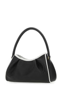 Elleme Two Tone Leather Dimple Moon Shoulder Bag