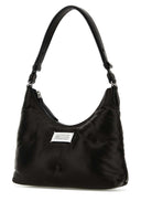 Maison Margiela Black Nappa Leather Small Glam Slam Hobo Shoulder Bag
