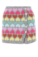 Marco Rambaldi Embroidered Mohair Blend Mini Skirt