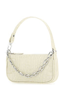 By Far Ivory Leather Mini Rachel Handbag