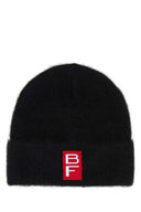 By Far Black Alpaca Beanie Hat