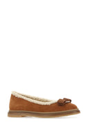 Salvatore Ferragamo Caramel zamszowe baleriny