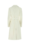 Bottega Veneta Ivory Leather Coat