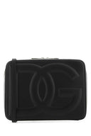Dolce & Gabbana Black Leder Crossbody Tasche