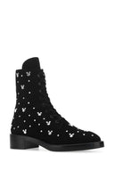Stuart Weitzman Black Suede Ankle Boots