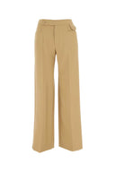 Low Classic Camel Polyester Wide Leg Pant