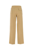 Low Classic Camel Polyester Wide Leg Pant