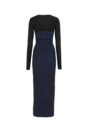 Dion Lee Two Tone Wool Blend Long Dress