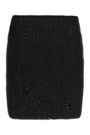 Jw Anderson Black Cotton And Acrylic Mini Skirt