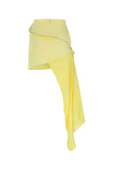 Jw Anderson Pastel Yellow Satin Mini Skirt