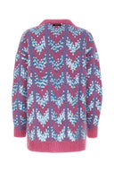 Gucci Two Tone Mohair Blend Oversize Cardigan