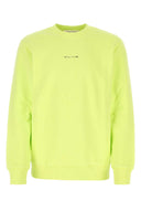 Alyx Fluo Yellow Cotton 대형 스웨트 셔츠