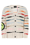 Barrow bestickte Viskose übergroße Strickjacke