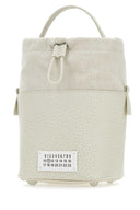 Maison Margiela Chalk Leather And Canvas Mini 5 Ac Bucket Bag