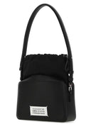 Maison Margiela Black Leather And Fabric 5 Ac Bucket Bag