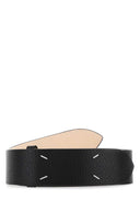Cinturón de cuero negro de Maison Margiela