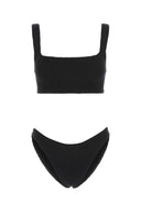 Bikini de nailon elástico negro Hunza G