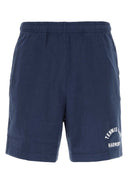 Harmony Marine Blue Cotton Bermuda Shorts