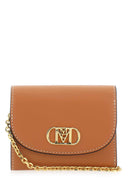 Billetera Travia de cuero de cuero de caramelo mcm