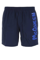Alexander McQueen Midnight Blue Nylon Shorts