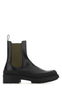 Alexander McQueen Black in cuoio in pelle in pelle stivali alla caviglia