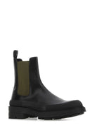 Alexander McQueen Black in cuoio in pelle in pelle stivali alla caviglia