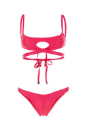 Der Attico Fuchsia Stretch Nylon Bikini