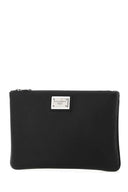 Dolce & Gabbana Black Leather And Nylon Pouch